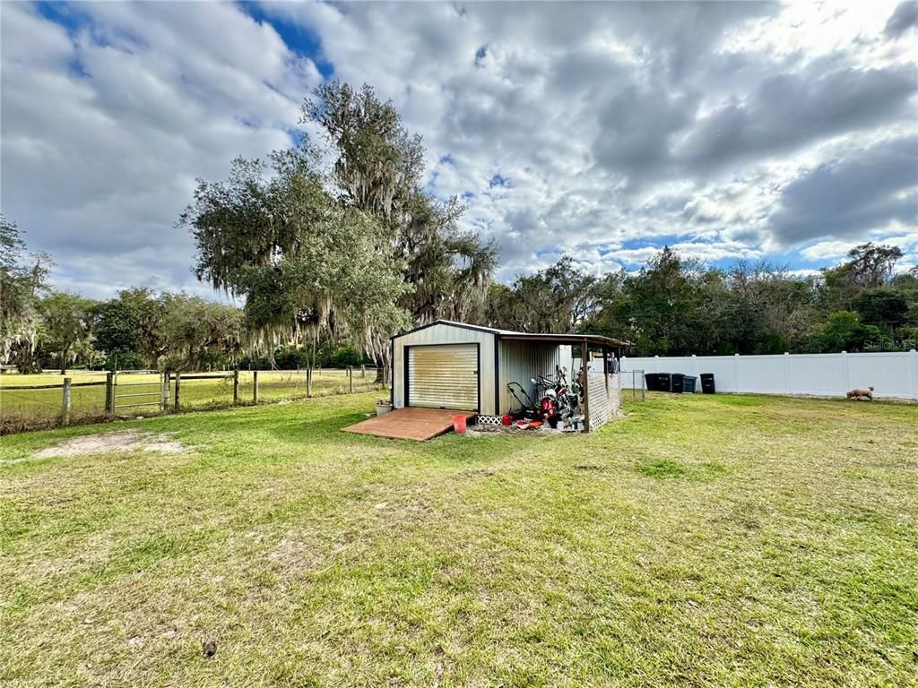 Backyard, Detached Garage, Exterior