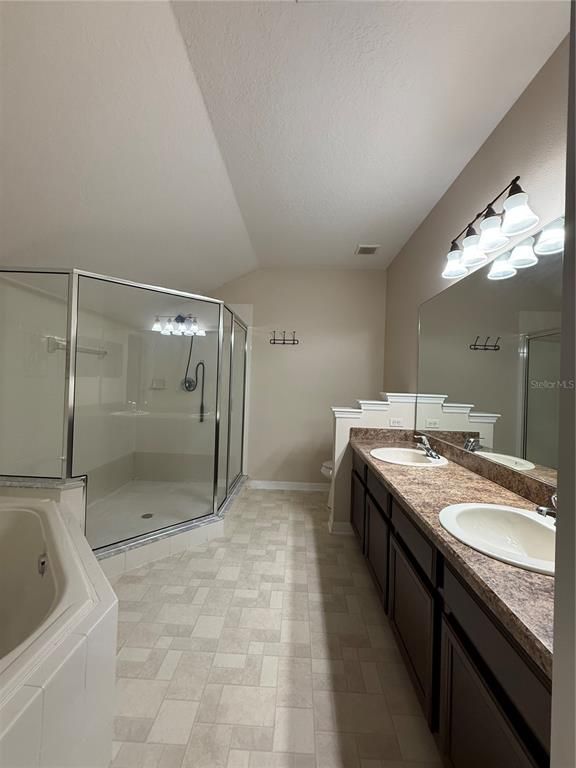 Bathroom, Dual Sink Vanities, Glass Shower, Interior