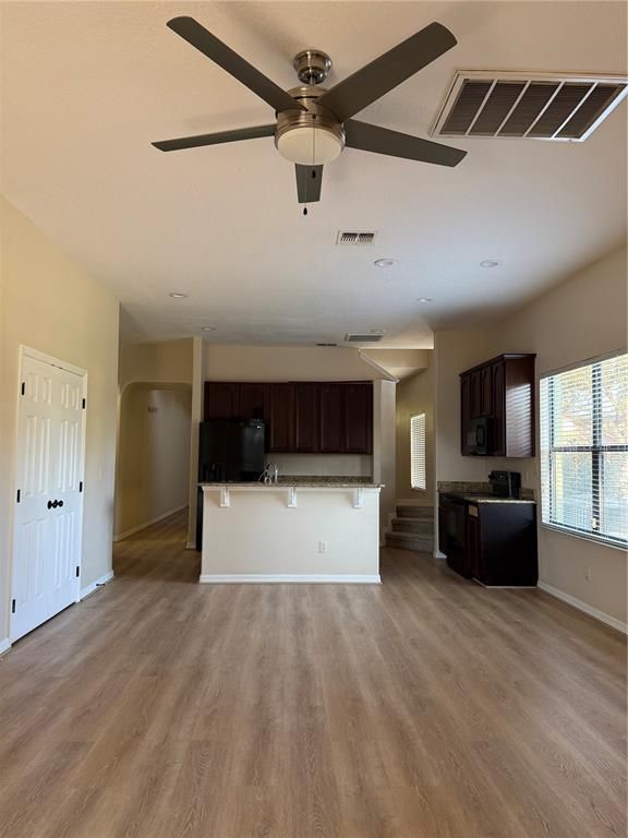 Empty room, Interior, Kitchen, Wood Texture Flooring