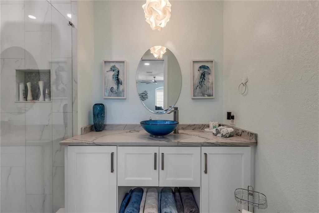 Bathroom, Interior, Marble Walls