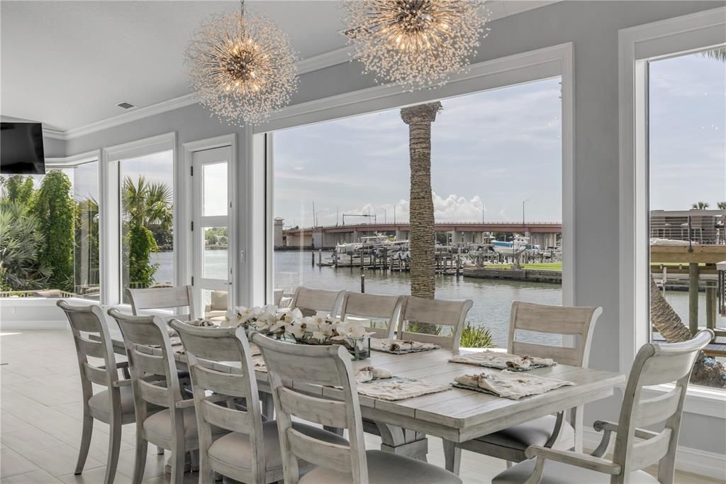 Chandelier, Dining room, Interior, Water