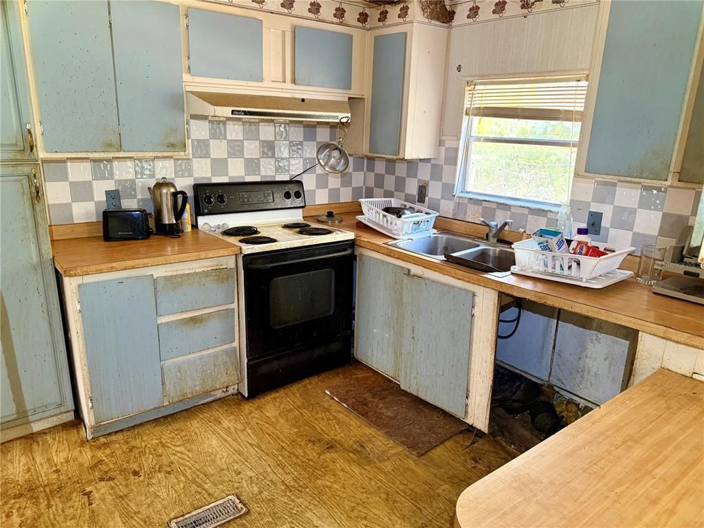 Interior, Kitchen, Wood Texture Flooring