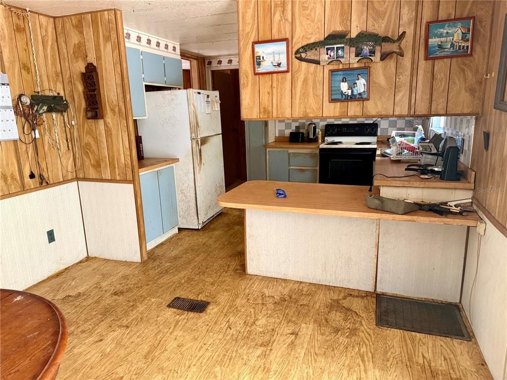Interior, Kitchen, Wood Texture Flooring
