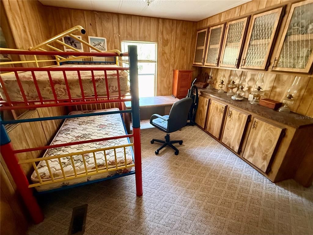 Bedroom, Home Office, Interior, Wooden Walls