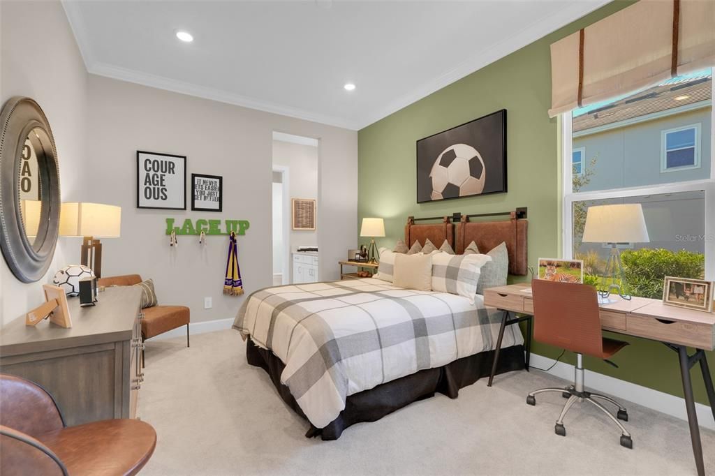 Bedroom, Home Office, Interior, Recessed Lighting