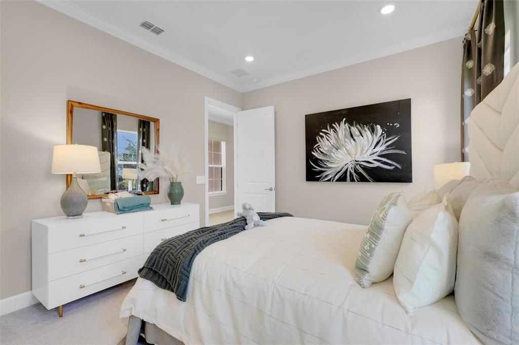 Bedroom, Interior, Recessed Lighting