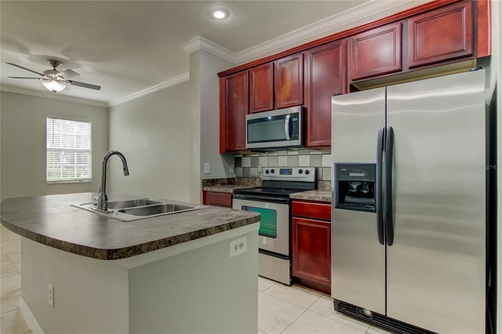Interior, Kitchen, Recessed Lighting, Stainless Steel Appliances