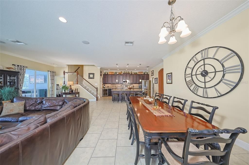 Dining room, Interior, Kitchen, Living room, Recessed Lighting, Stainless Steel Appliances