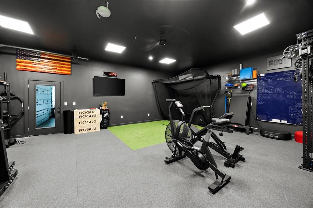 Fitness Equipment, Interior, Recessed Lighting