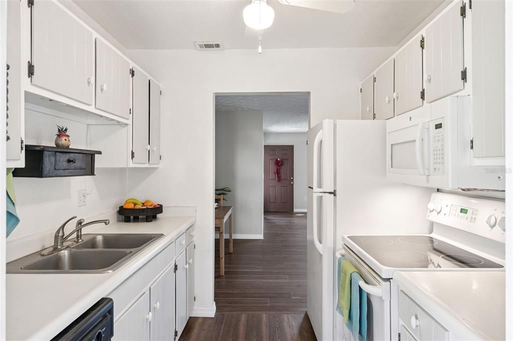Interior, Kitchen, Wood Texture Flooring