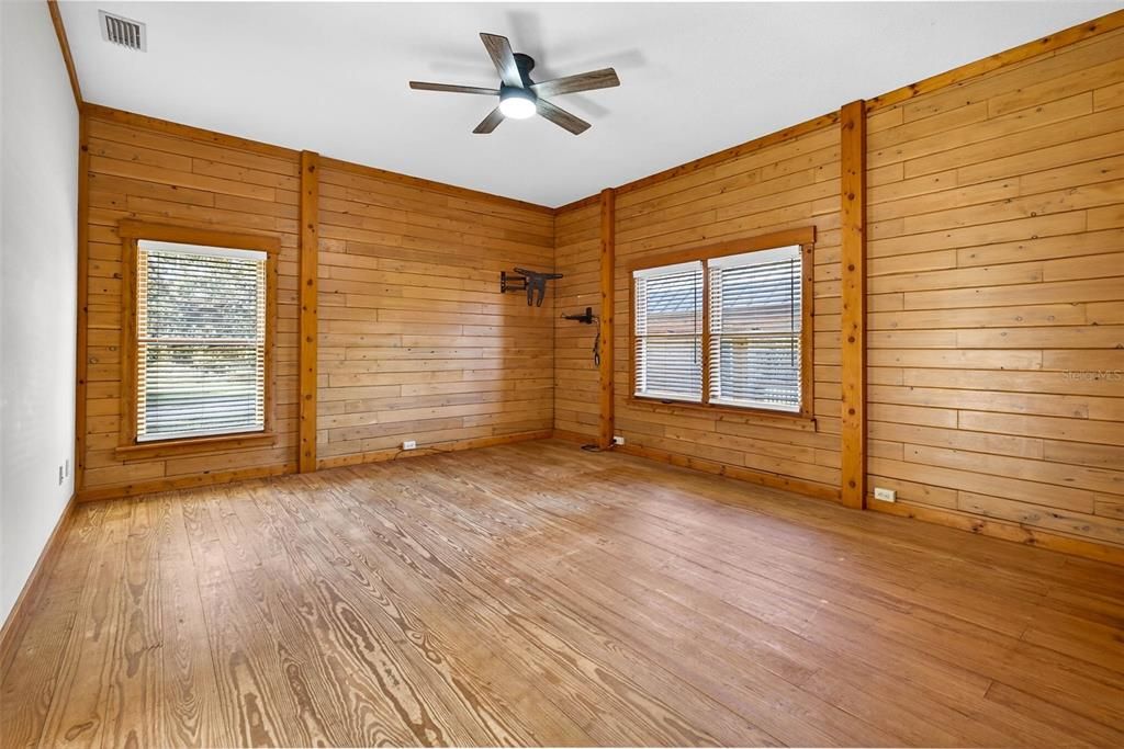 Empty room, Interior, Wood Texture Flooring, Wooden Walls