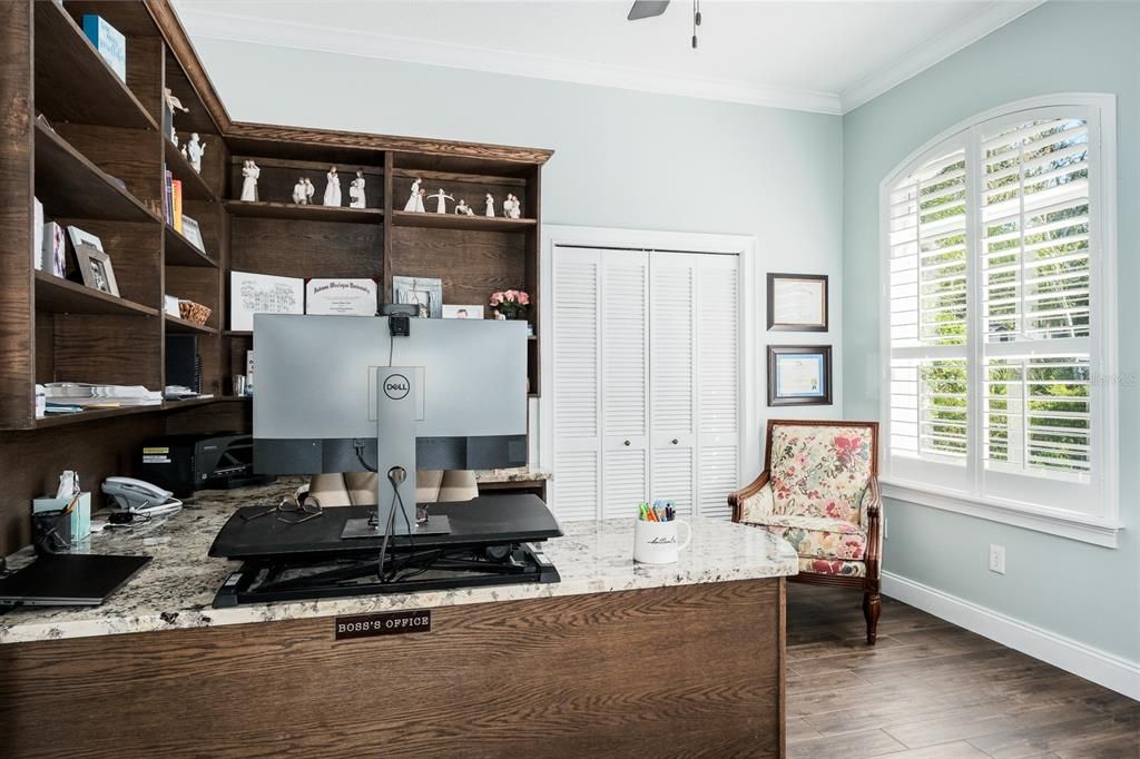 Home Office, Interior, Wood Texture Flooring