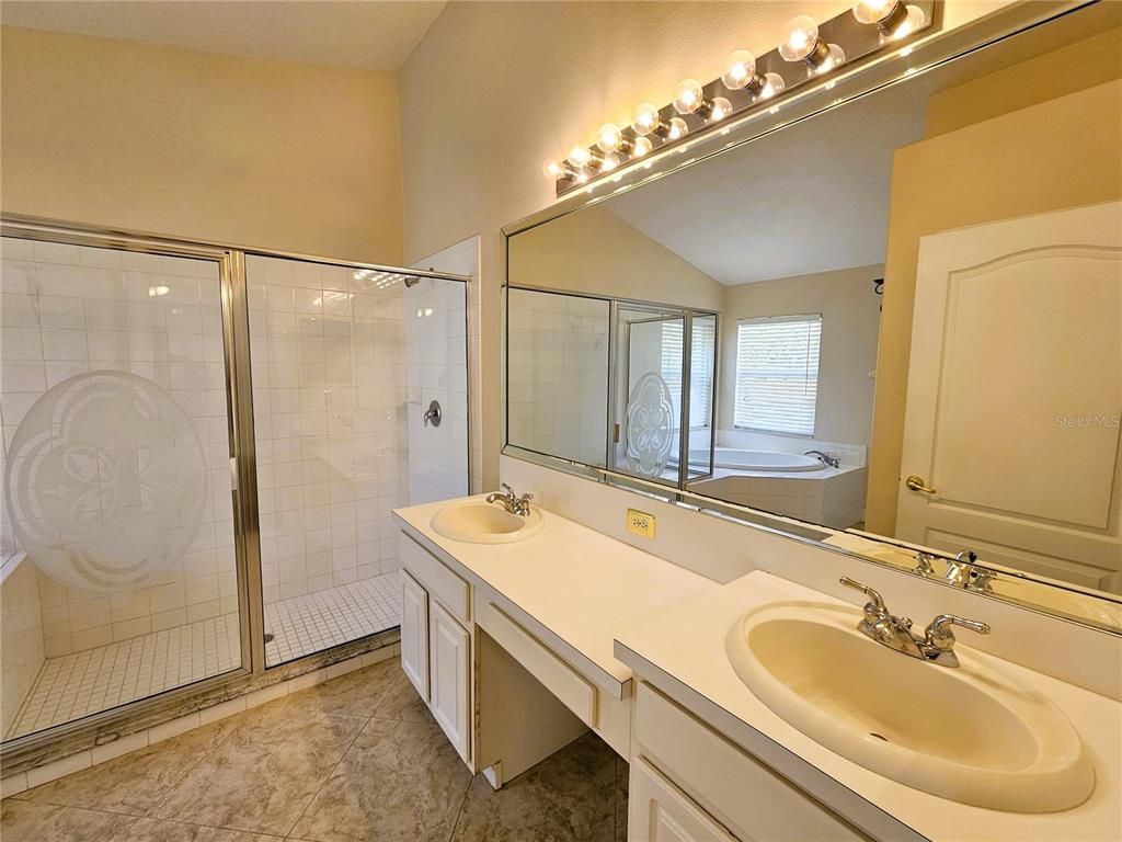 Bathroom, Dual Sink Vanities, Glass Shower, Interior