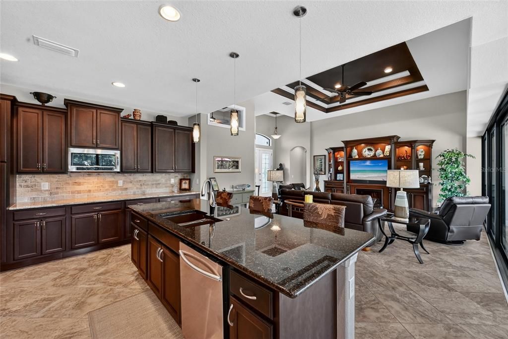 Interior, Kitchen, Living room, Pendant Lights, Recessed Lighting