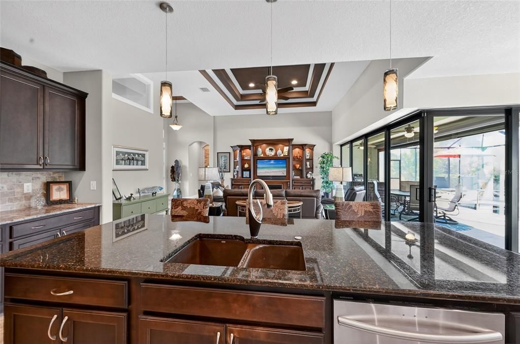 Interior, Kitchen, Living room, Pendant Lights, Recessed Lighting