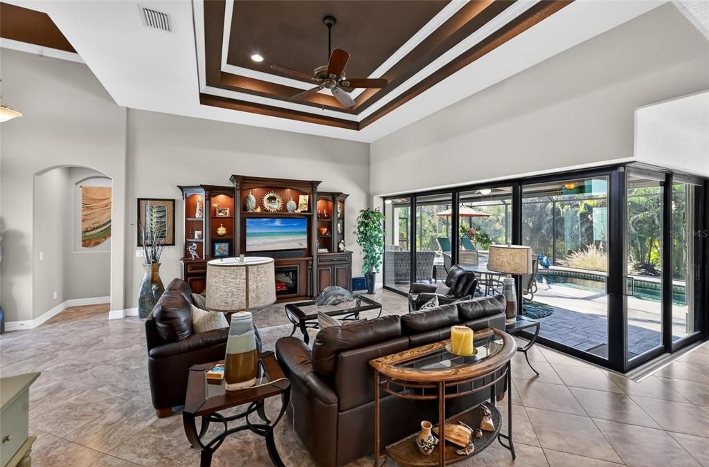 Interior, Living room, Recessed Lighting