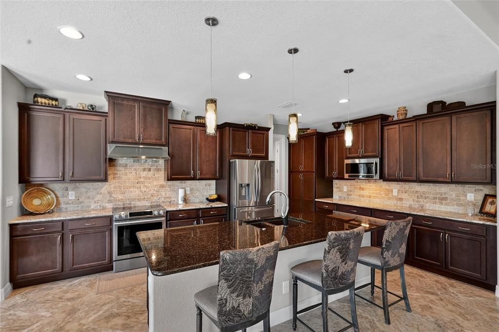 Interior, Kitchen, Pendant Lights, Recessed Lighting, Stainless Steel Appliances