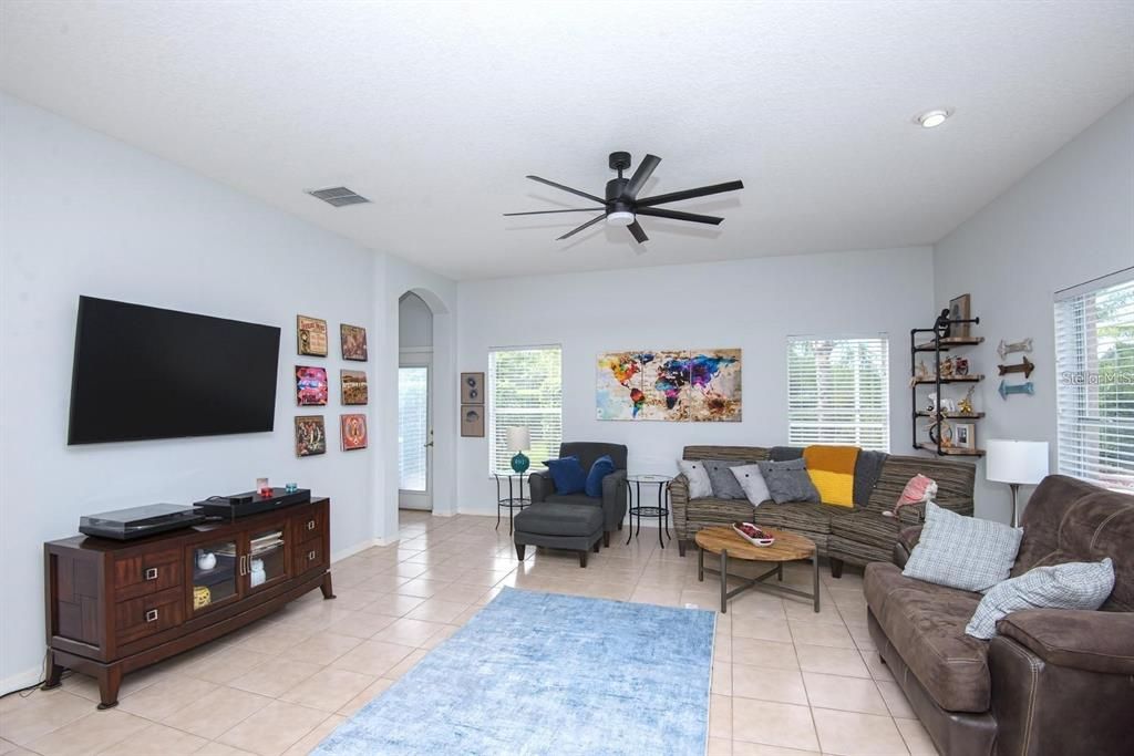Interior, Living room, Recessed Lighting