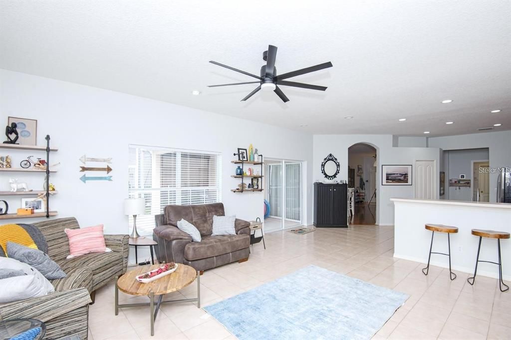 Interior, Kitchen, Living room, Recessed Lighting