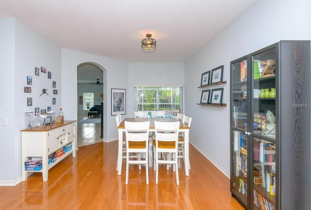 Dining room, Interior, Wood Texture Flooring