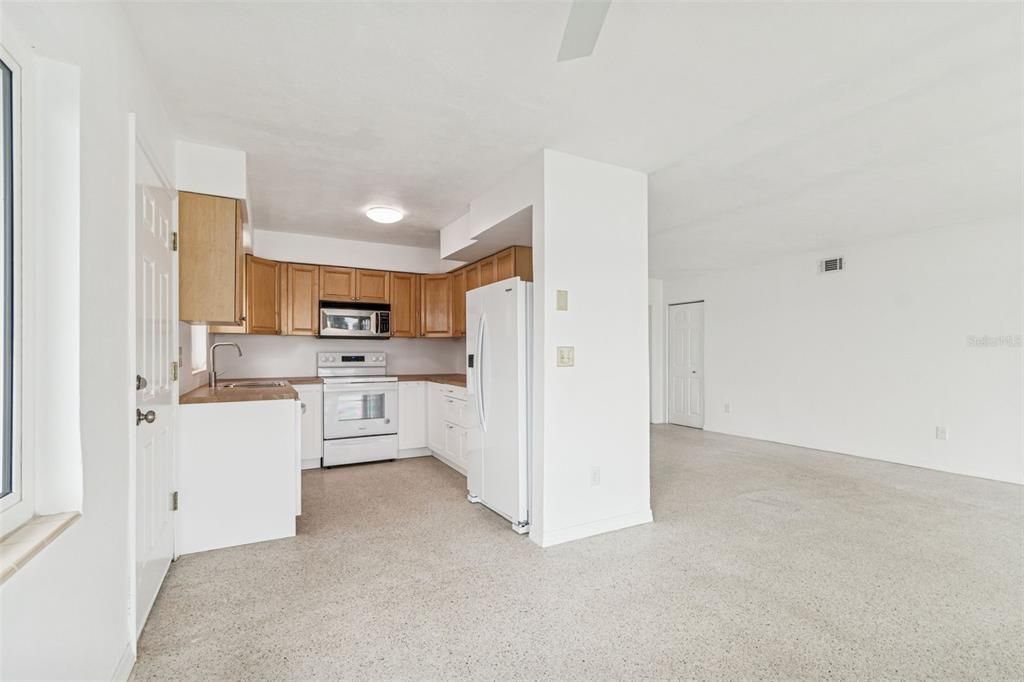 Empty room, Interior, Kitchen, Stainless Steel Appliances