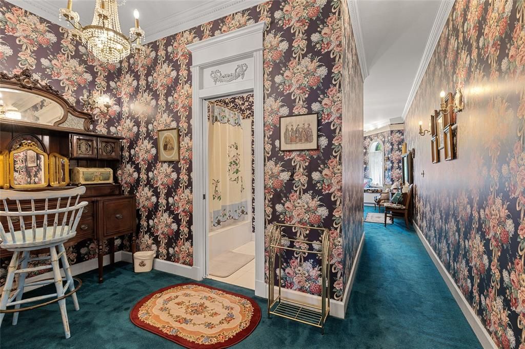 Bathroom, Chandelier, Interior