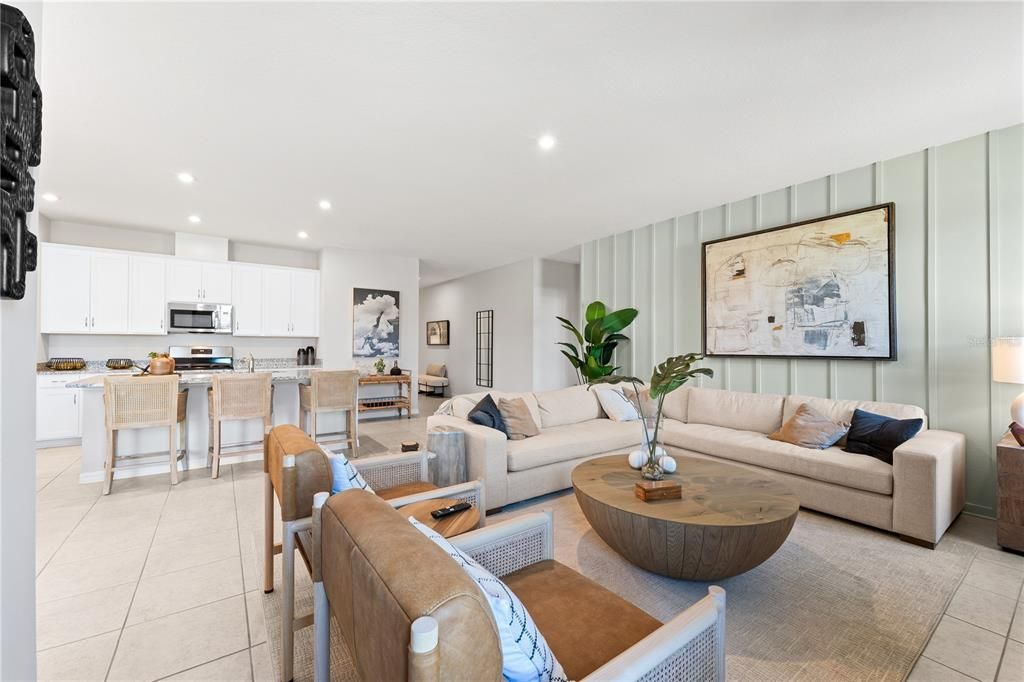 Interior, Kitchen, Living room, Recessed Lighting, Stainless Steel Appliances