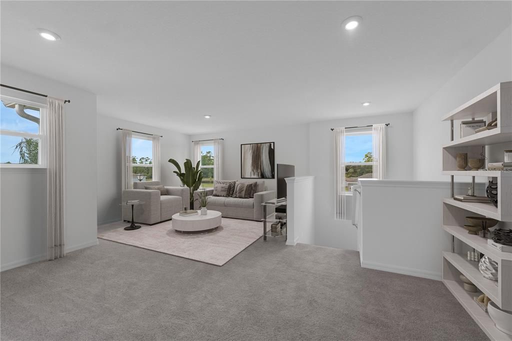 Interior, Living room, Recessed Lighting