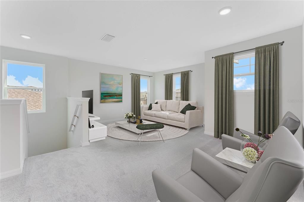 Interior, Living room, Recessed Lighting