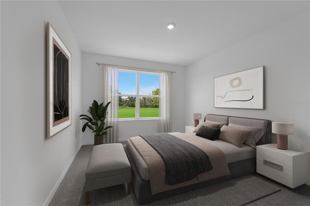 Bedroom, Interior, Recessed Lighting