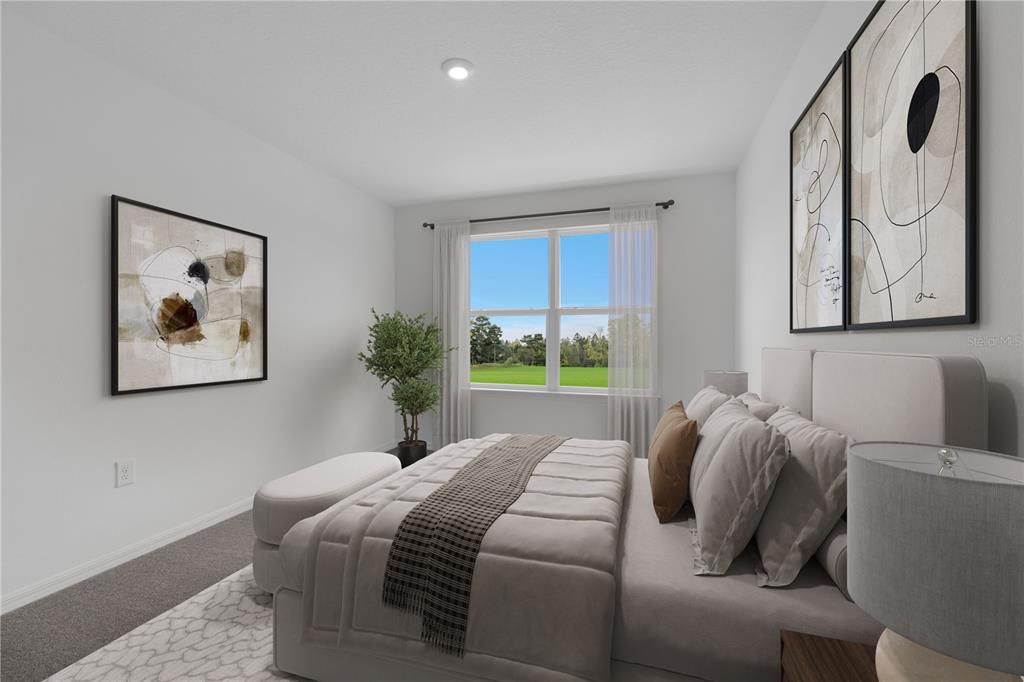 Bedroom, Interior, Recessed Lighting