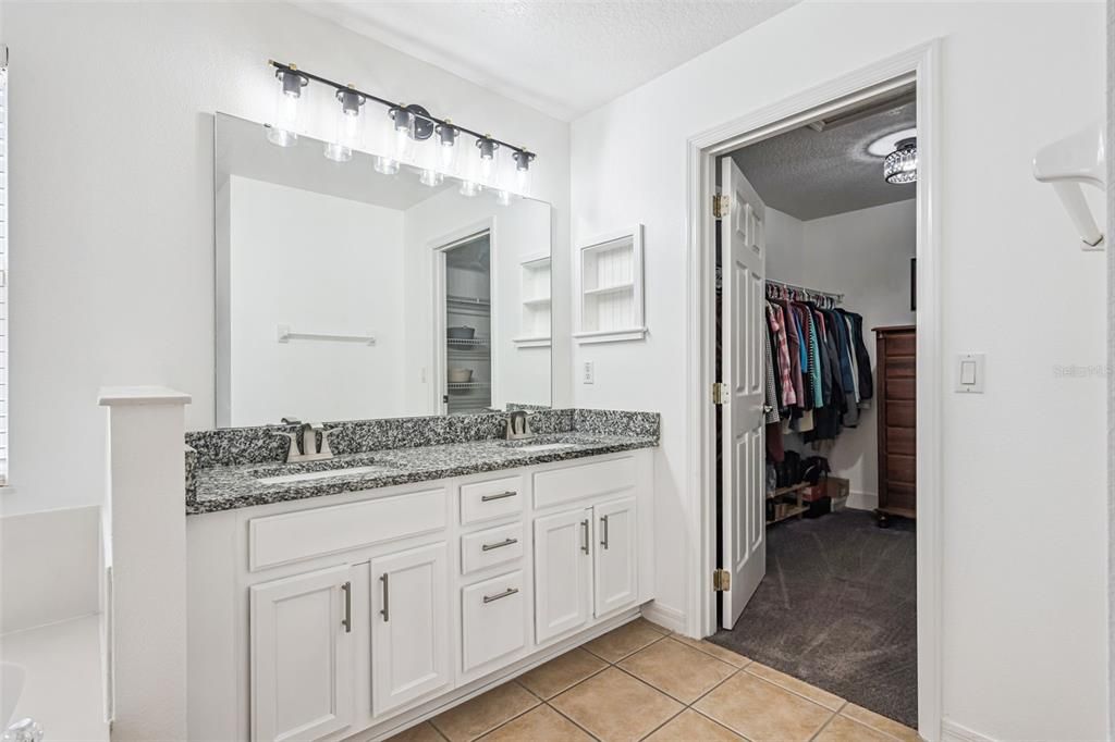 Bathroom, Dual Sink Vanities, Interior, Walk-in Closets