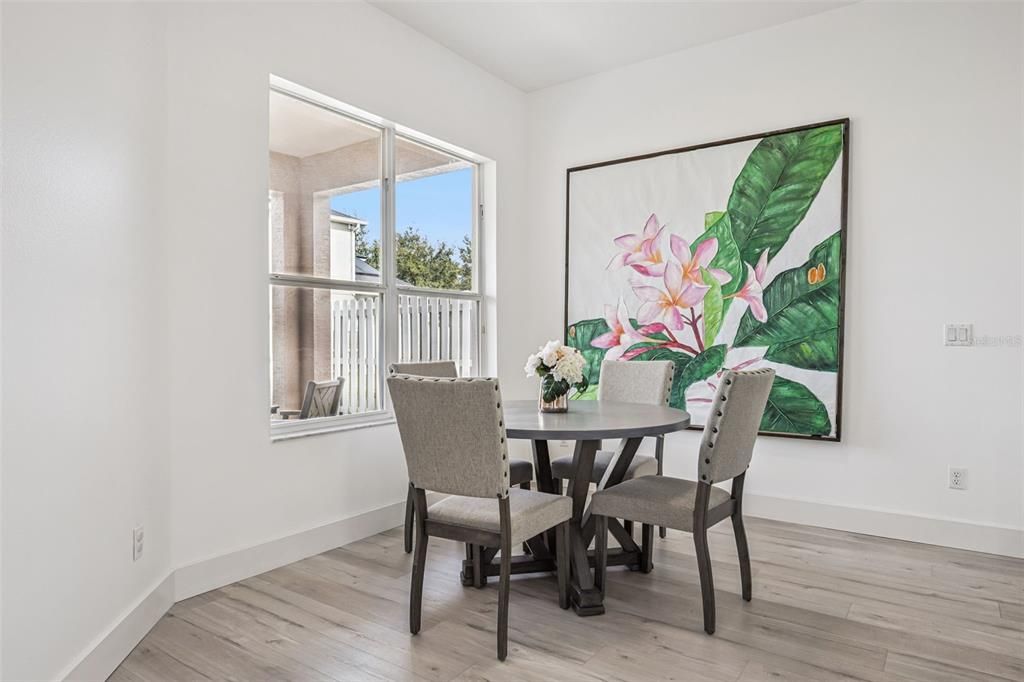 Dining room, Interior, Wood Texture Flooring