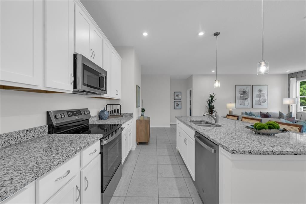 Interior, Kitchen, Pendant Lights, Recessed Lighting, Stainless Steel Appliances