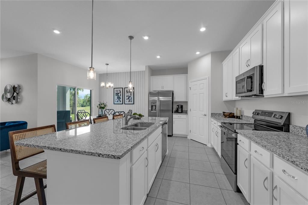 Interior, Kitchen, Pendant Lights, Recessed Lighting, Stainless Steel Appliances