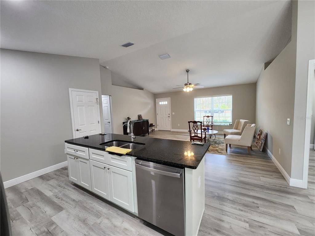 Interior, Kitchen, Living room, Wood Texture Flooring