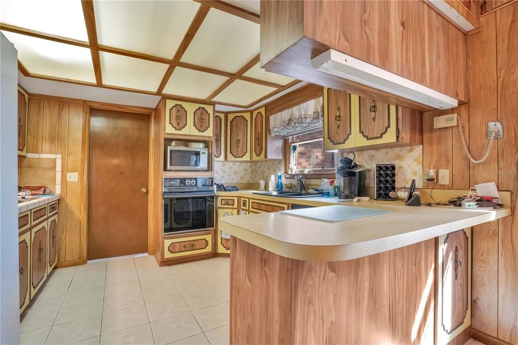 Interior, Kitchen, Wooden Walls