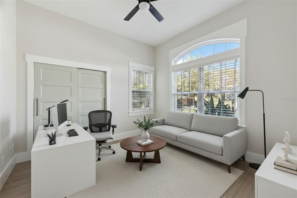 Home Office, Interior, Wood Texture Flooring