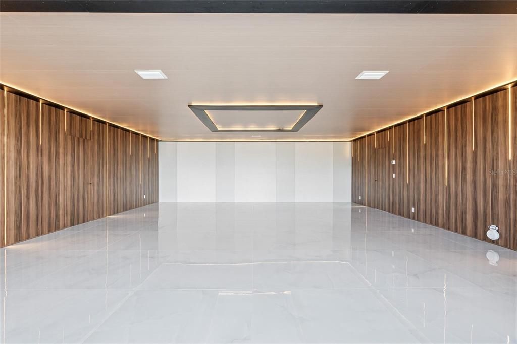 Empty room, Interior, Marble, Wooden Walls