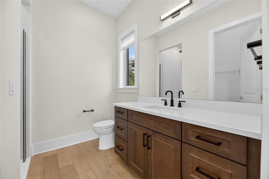 Bathroom, Dual Sink Vanities, Interior, Wood Texture Flooring