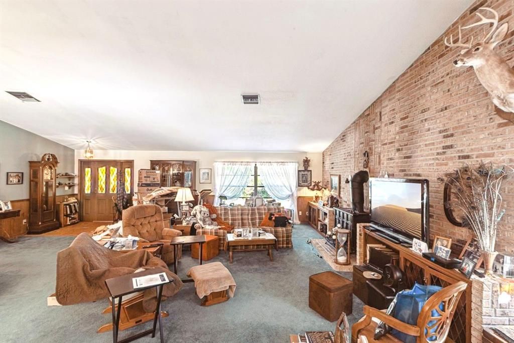 Interior, Living room, Stone Walls