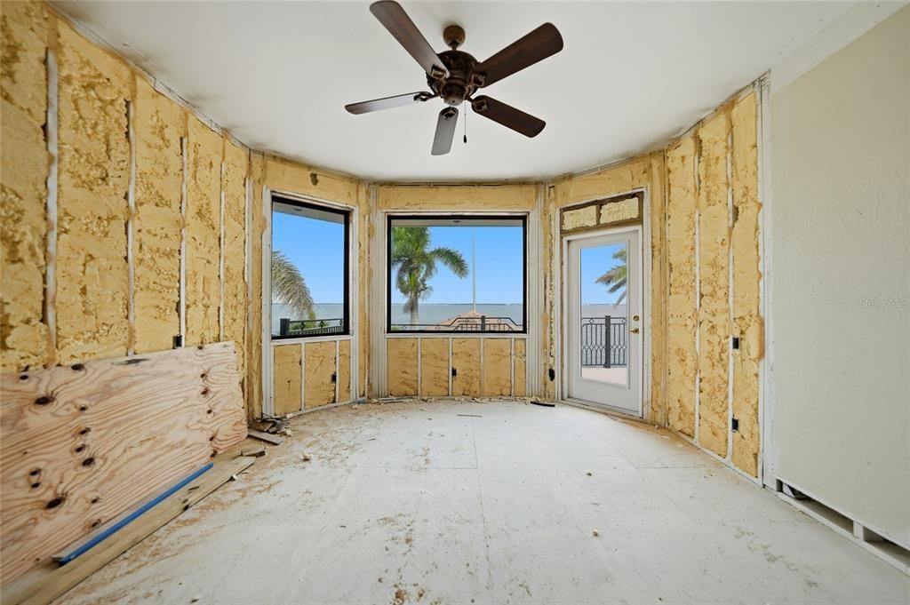 Empty room, Interior, Water, Wooden Walls