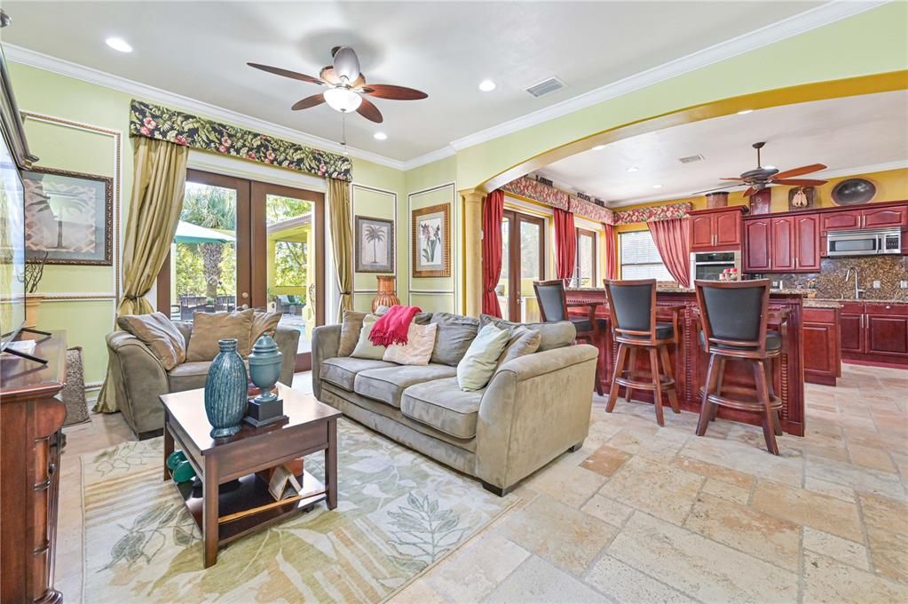 Interior, Kitchen, Living room, Recessed Lighting