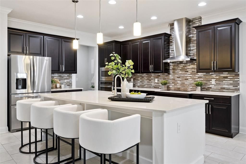 Interior, Kitchen, Pendant Lights, Recessed Lighting, Stainless Steel Appliances