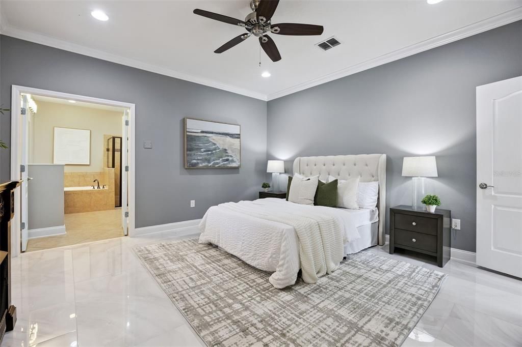 Bathroom, Bedroom, Interior, Marble, Recessed Lighting