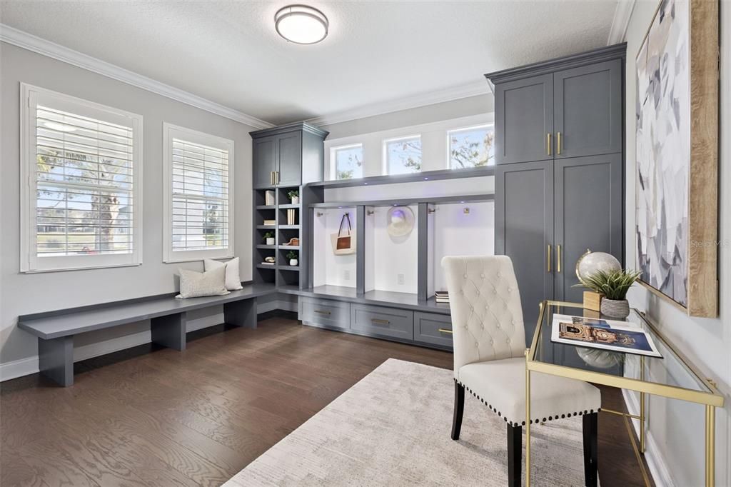 Home Office, Interior, Wood Texture Flooring