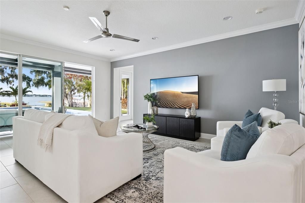 Interior, Living room, Recessed Lighting, Water