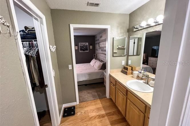 Bathroom, Bedroom, Dual Sink Vanities, Interior, Wood Texture Flooring