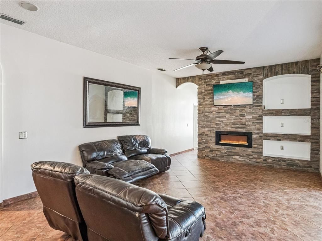 Fireplace, Interior, Living room, Stone Walls