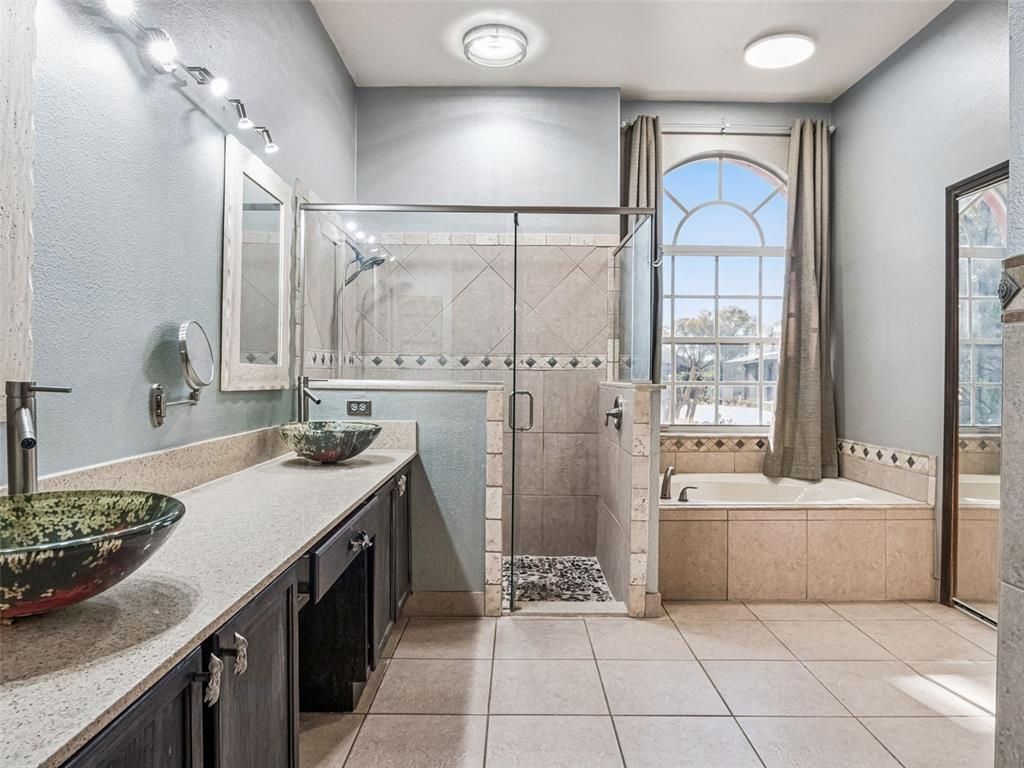 Bathroom, Dual Sink Vanities, Glass Shower, Interior